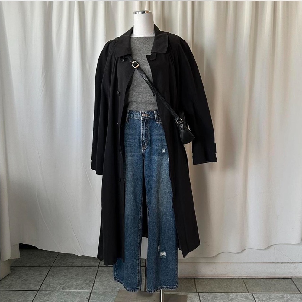 Classic Black Trench Coat for Men